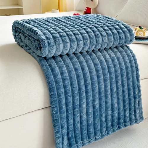 Einfarbige fellimitat plaid - einfarbige,