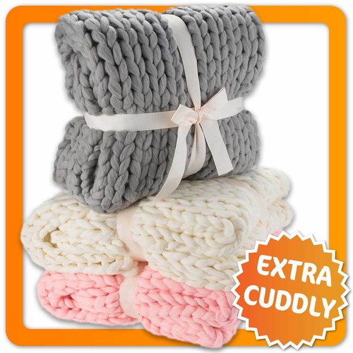 Grobstrick kuscheldecke - grobstrick,